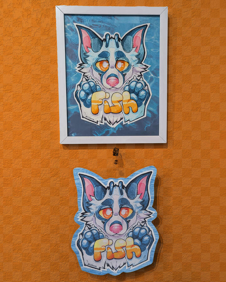 framed copy and badge
